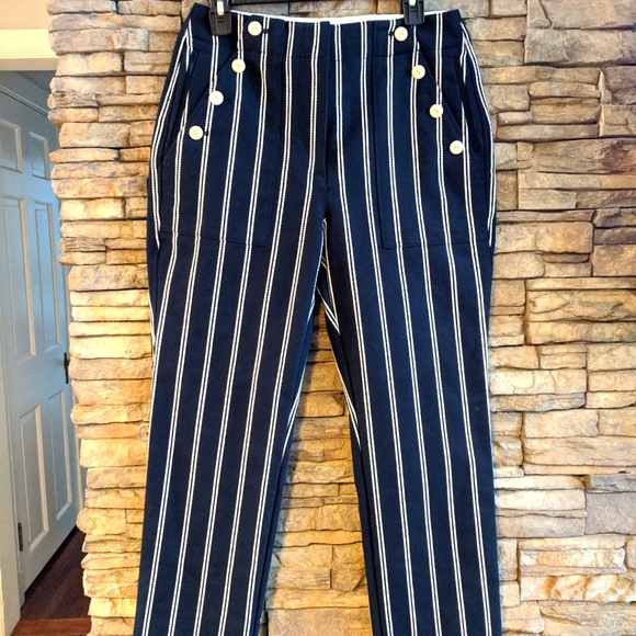 J Crew Sailor Pants In Stripe 